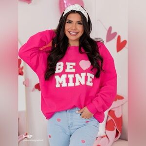 Pink Lily Be Mine Crewneck Sweatshirt